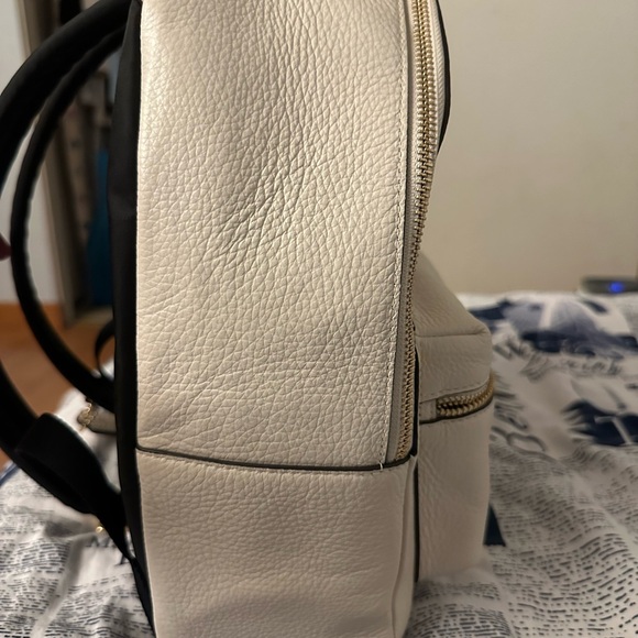 COACH Medium Charlie Leather Backpack in Gold/White - Picture 9 of 9